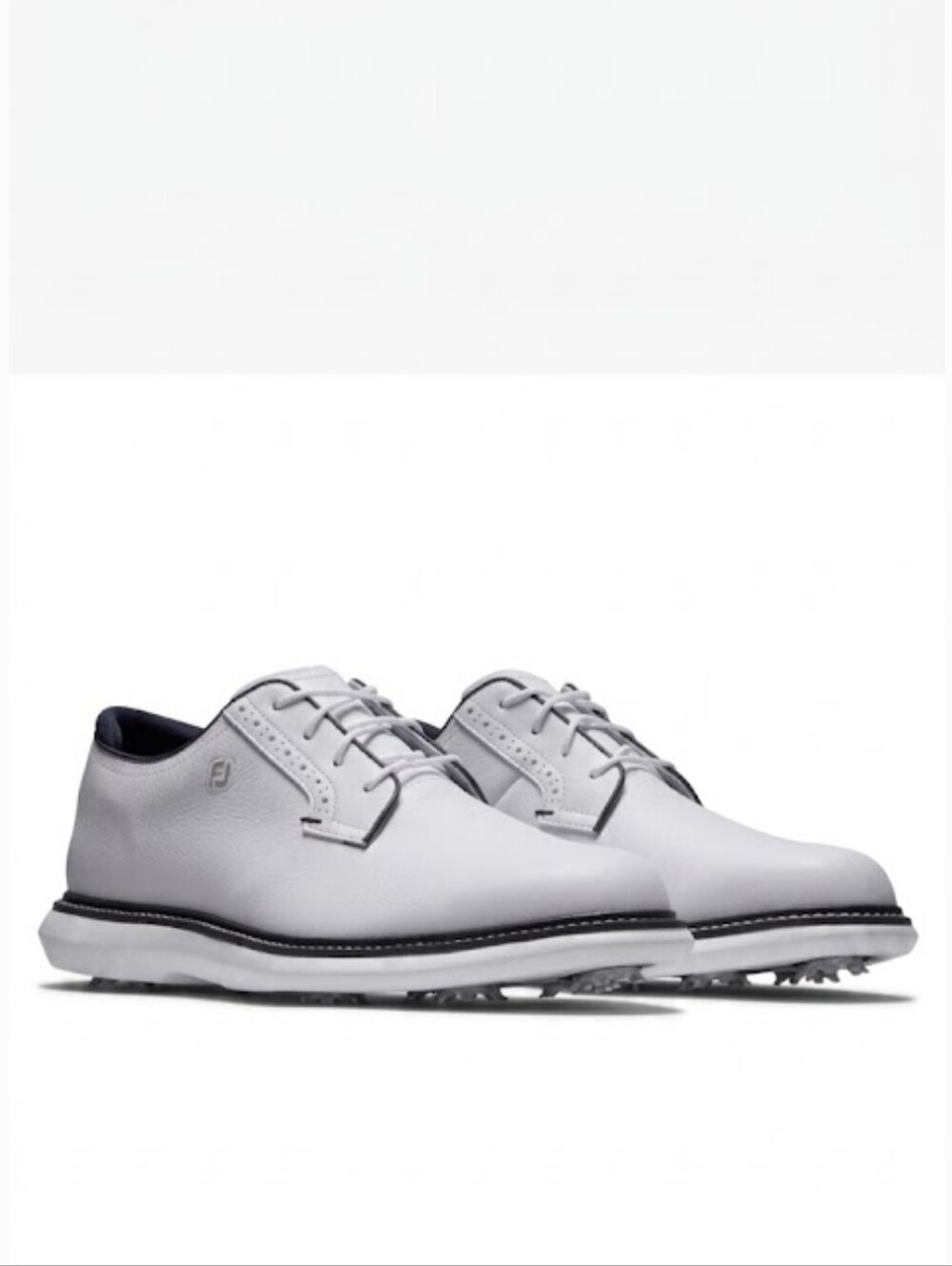 NWT FootJoy Traditions Blucher Pebbled Leather Spiked Golf Shoes - Size 13 M